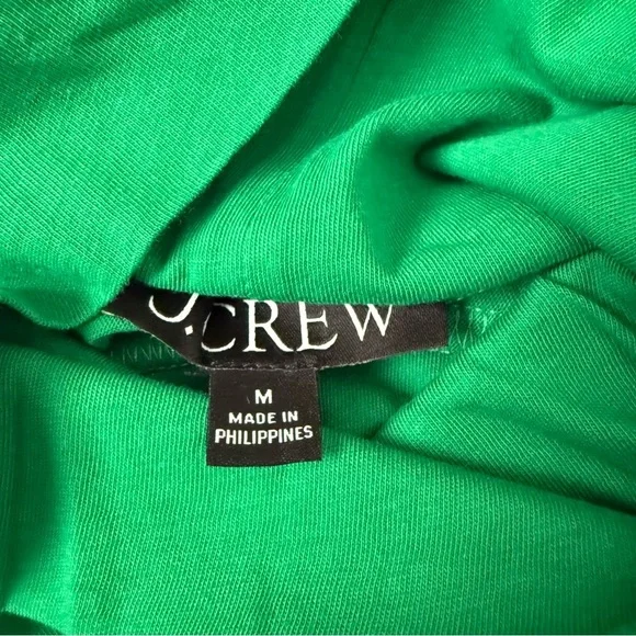 J.Crew Cotton Tissue Turtleneck Long Sleeve Top Kelly Green M - Picture 4 of 7